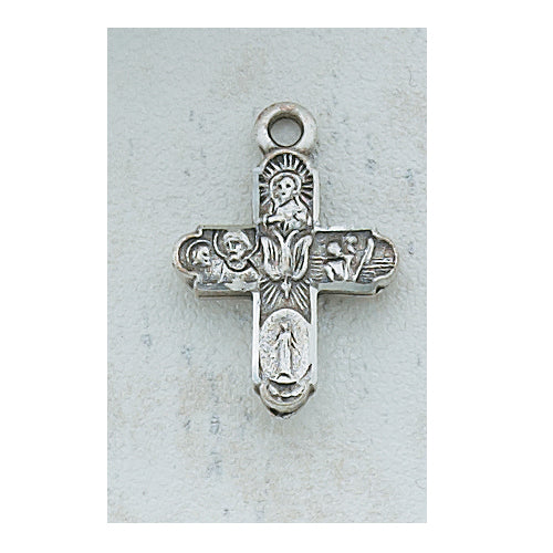 ANTIQUE SILVER 4-WAY PENDANT - AN2210SW - Catholic Book & Gift Store 