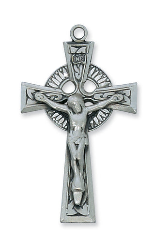 ANTIQUE SILVER CELTIC CRUCIFIX - AN5A - Catholic Book & Gift Store