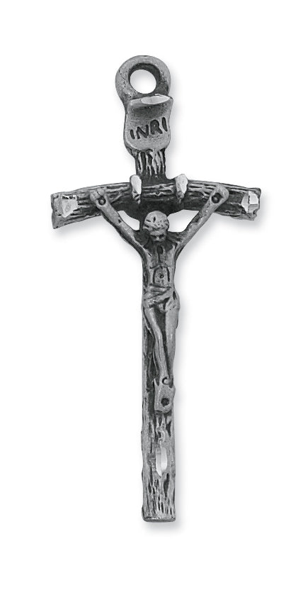 ANTIQUE SILVER PAPAL CRUCIFIX - AN660 - Catholic Book & Gift Store 