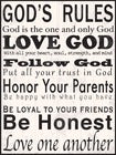 GOD'S RULES WALL PLAQUE - ART0100 - Catholic Book & Gift Store 