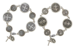 ST BENEDICT MEDAL COIN BRACELET/BOXED - B2084 - Catholic Book & Gift Store 