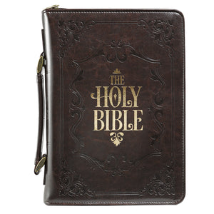"HOLY BIBLE" BIBLE COVER/BROWN - BBL570 - Catholic Book & Gift Store 