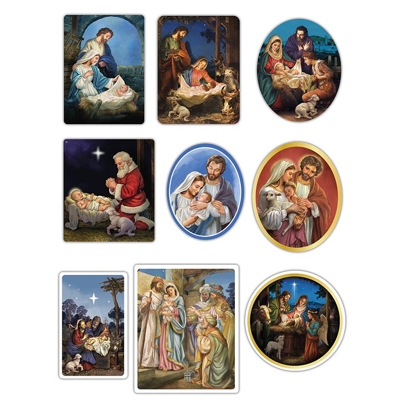 Catholic Christmas Nativity Stickers