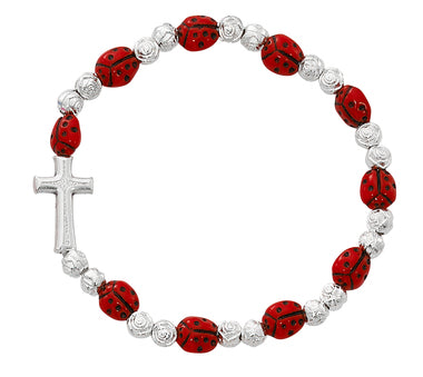 Youth Lady Bug Stretch Bracelet