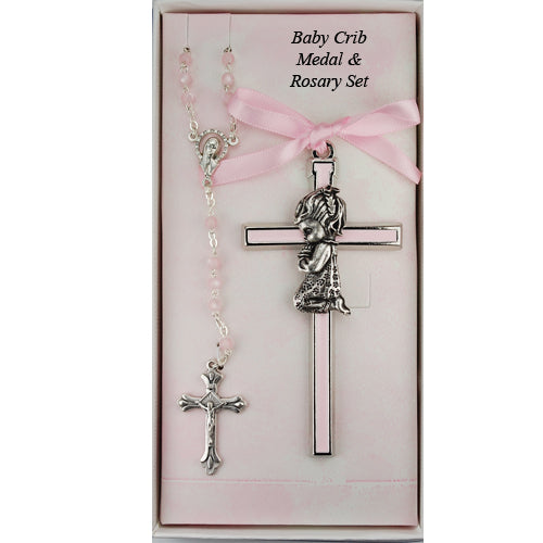 BABY CROSS & ROSARY SET - BS50 - Catholic Book & Gift Store