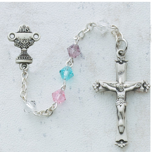 5MM MULIT-COLOR CRYSTAL ROSARY - C42RW - Catholic Book & Gift Store 