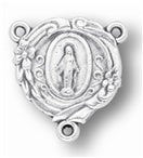 FANCY MIRACULOUS MEDAL ROSARY CENTER - CP2450 - Catholic Book & Gift Store 