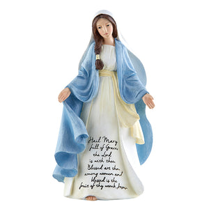 8"H OUR LADY OF GRACE FIGURE W/PRAYER