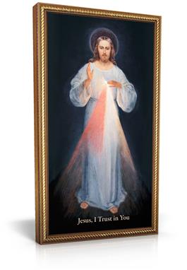 10X18 FRAMED DIVINE MERCY IMAGE - DM2-O - Catholic Book & Gift Store 