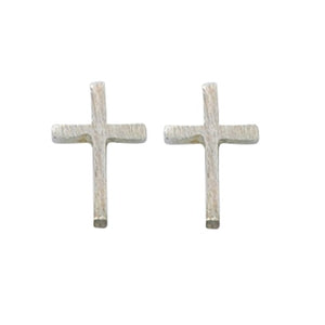SILVER PLATED CROSS EARINGS - EAR9 - Catholic Book & Gift Store 