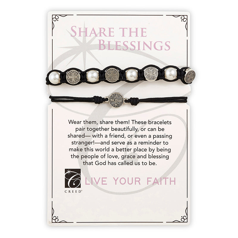 SHARE THE BLESSINGS BRACELET SET WITH BENEDICT MEDALS