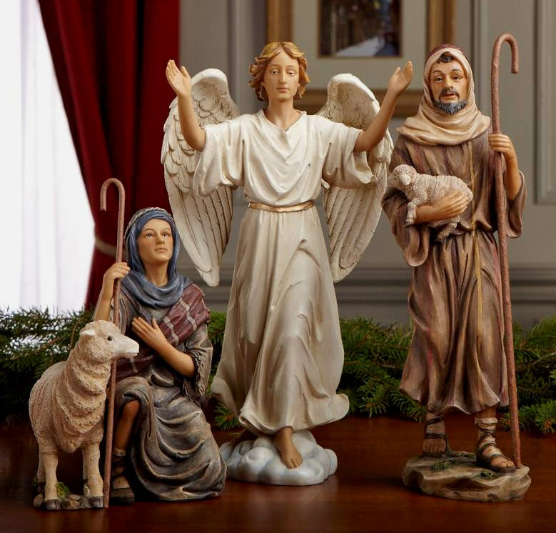 SHEPHERDS AND ANGEL/STANDARD SIZE - GFM011 - Catholic Book & Gift Store 