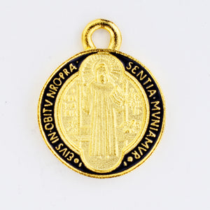.75"H GOLD-PLATE PEWTER BENEDICT MEDAL