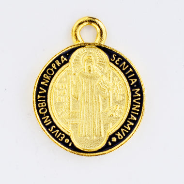 GOLD-PLATED PEWTER ST. BENEDICT MEDAL