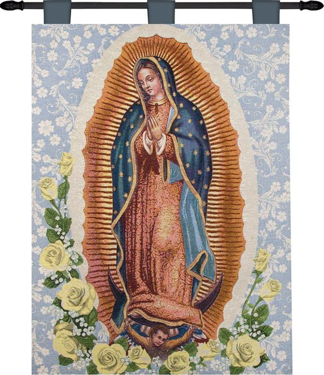 26X36 OUR LADY OF GUADALUPE TAPESTRY WALL HANGING - HWTOLG - Catholic Book & Gift Store 