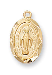 GOLD/STERLING MIRACULOUS MEDAL - J1203MI - Catholic Book & Gift Store 
