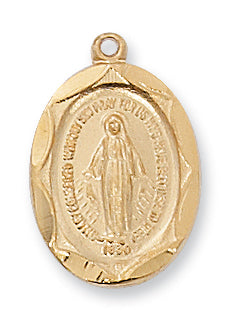 GOLD/STERLING MIRACULOUS MEDAL - J1603MI - Catholic Book & Gift Store 