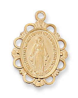 GOLD/STERLING MIRAC. MEDAL/18