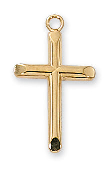 GOLD/STERLING CROSS - J8004 - Catholic Book & Gift Store 