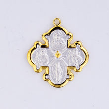 Sterling Two-tone Four Way Medal
