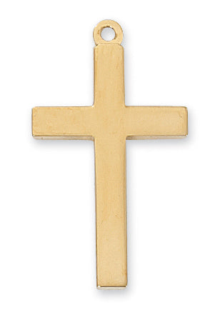 GOLD/STERLING SILVER BLOCK CROSS - J9106 - Catholic Book & Gift Store 