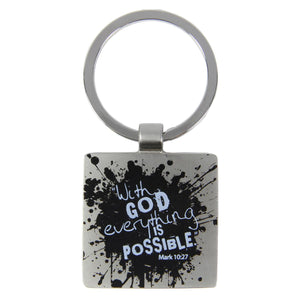 WITH GOD EVERYTHING IS POSSIBLE/KEY RING - KMC004 - Catholic Book & Gift Store 