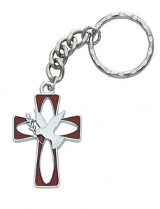 ENAMELED HOLY SPIRIT KEY RING - KRRC9152C - Catholic Book & Gift Store 