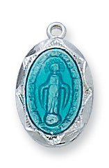 STERLING SILVER MIRACULOUS MEDAL - L1203MIB - Catholic Book & Gift Store