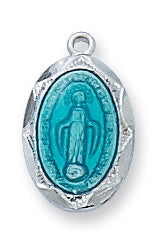 STERLING SILVER MIRACULOUS MEDAL - L1203MIB - Catholic Book & Gift Store 