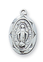 STERLING SILVER MIRACULOUS MEDAL - L1203MI - Catholic Book & Gift Store