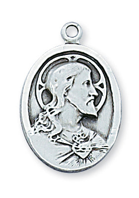 STERLING SILVER SCAPULAR MEDAL - L1914SC - Catholic Book & Gift Store