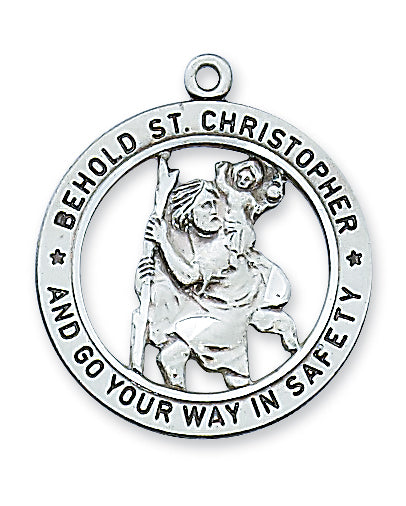 STERLING SILVER ST CHRISTOPHER MEDAL - L2514 - Catholic Book & Gift Store 
