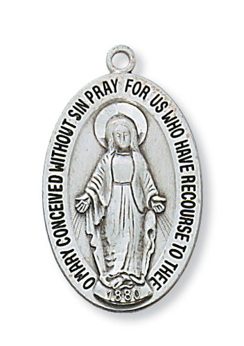STERLING MIRACULOUS MEDAL - L2525MI - Catholic Book & Gift Store