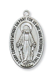 STERLING MIRACULOUS MEDAL - L2525MI - Catholic Book & Gift Store 