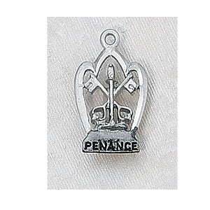 STERLING SILVER PENANCE CHARM - L306X - Catholic Book & Gift Store 