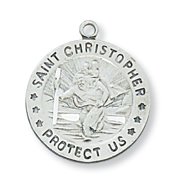 STERLING SILVER ST CHRISTOPHER MEDAL - L310CH - Catholic Book & Gift Store