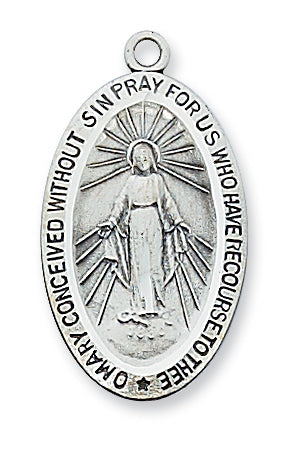 STERLING SILVER MIRACULOUS MEDAL - L311MI - Catholic Book & Gift Store