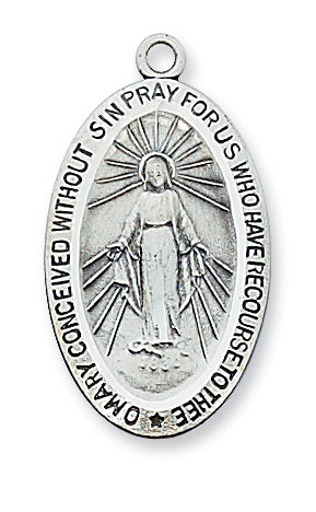 STERLING SILVER MIRACULOUS MEDAL - L311MI - Catholic Book & Gift Store 