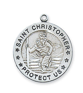 STERLING SILVER ST CHRISTOPHER MEDAL - L312CH - Catholic Book & Gift Store 