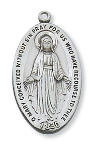 STERLING SILVER MIRACULOUS MEDAL - L315MI - Catholic Book & Gift Store 