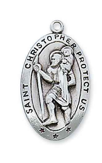 STERLING SILVER ST CHRISTOPHER MEDAL - L316CH - Catholic Book & Gift Store 