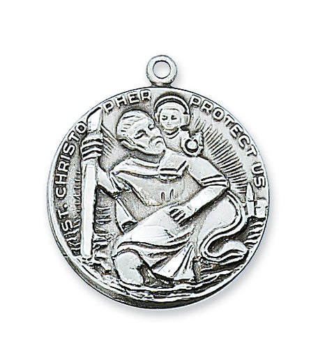 STERLING/ST CHRISTOPHER MEDAL - L356 - Catholic Book & Gift Store