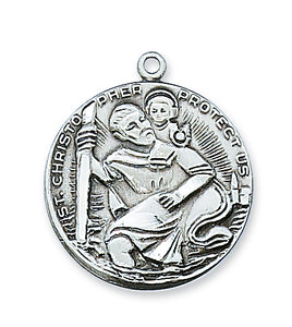 STERLING/ST CHRISTOPHER MEDAL - L356 - Catholic Book & Gift Store 