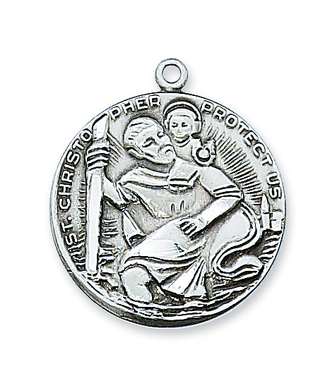 STERLING/ST CHRISTOPHER MEDAL - L356 - Catholic Book & Gift Store 