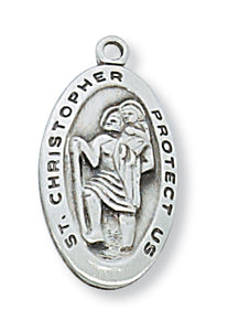 STERLING SILVER ST CHRISTOPHER MEDAL - L388 - Catholic Book & Gift Store 