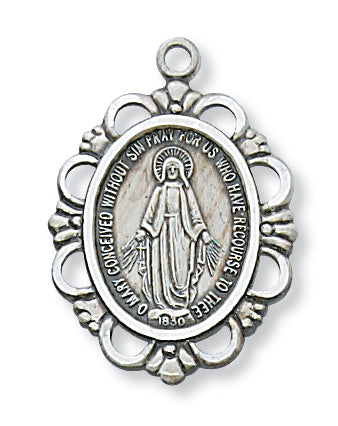 STERLING SILVER MIRACULOUS MEDAL - L409MI - Catholic Book & Gift Store