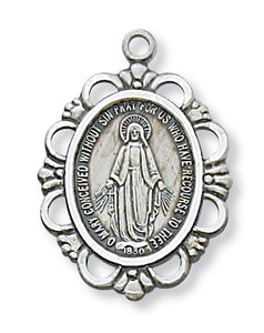 STERLING SILVER MIRACULOUS MEDAL - L409MI - Catholic Book & Gift Store 