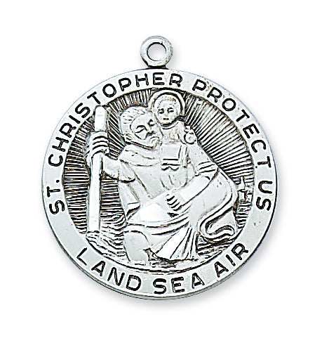 STERLING SILVER ST CHRISTOPHER MEDAL - L420CH - Catholic Book & Gift Store