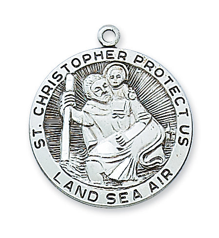 STERLING SILVER ST CHRISTOPHER MEDAL - L420CH - Catholic Book & Gift Store 