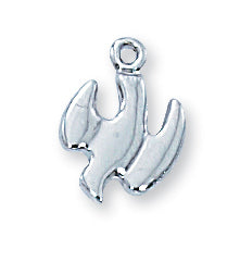 STERLING SILVER HOLY SPIRIT PENDANT - L423 - Catholic Book & Gift Store 